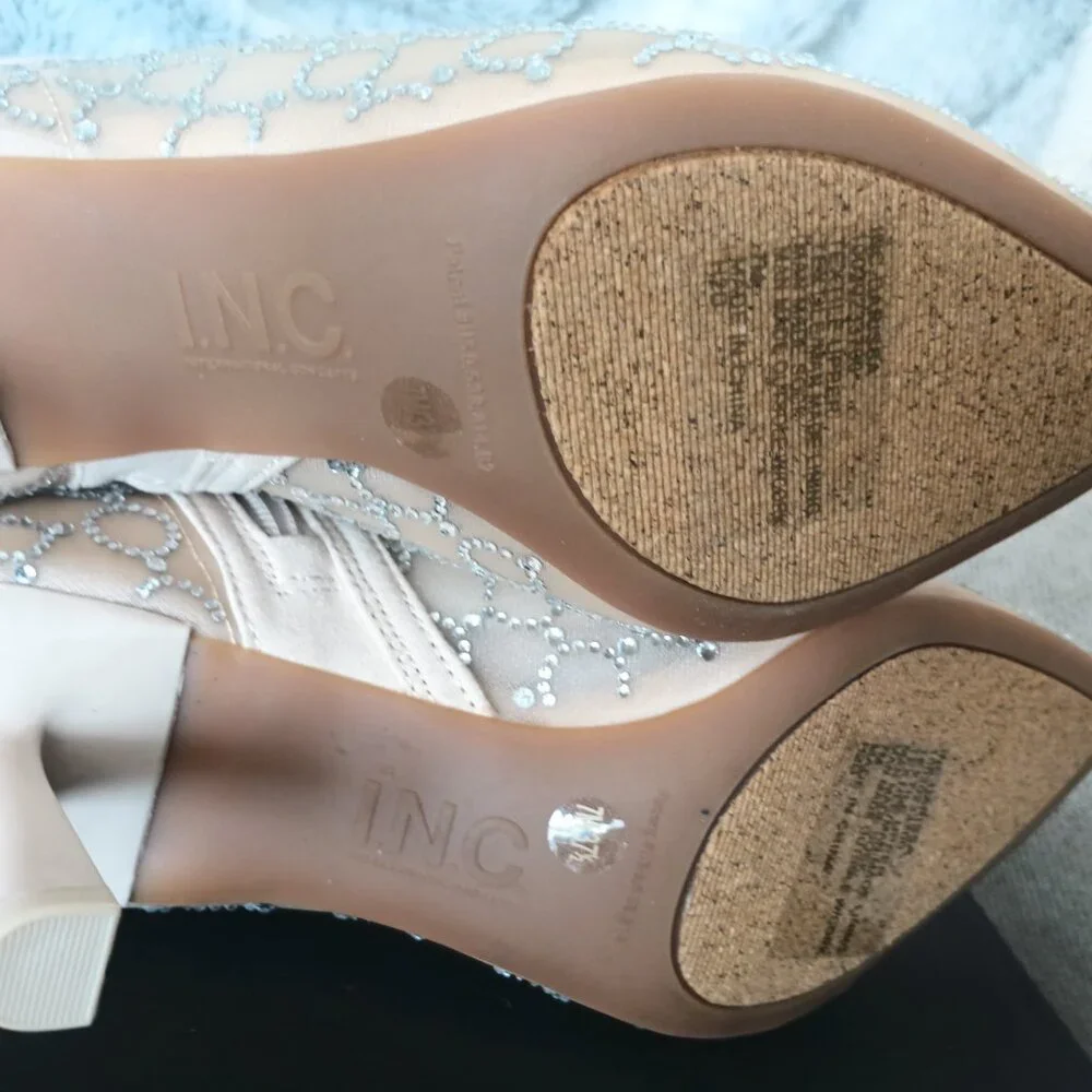 INC International Concepts Darissa Mesh Dress Bootie Nude 7 M MSRP $129 - Picture 10 of 10